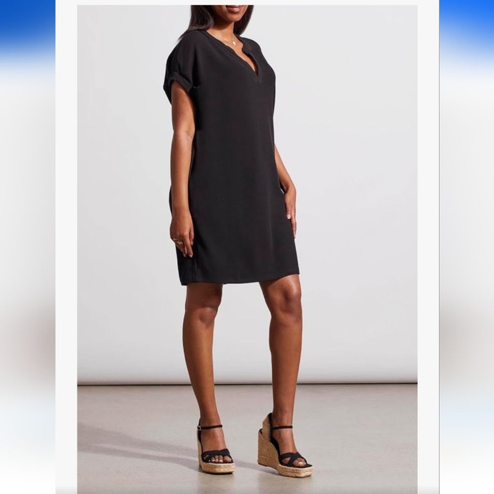 TRIBAL FEMME Mini Black Dress